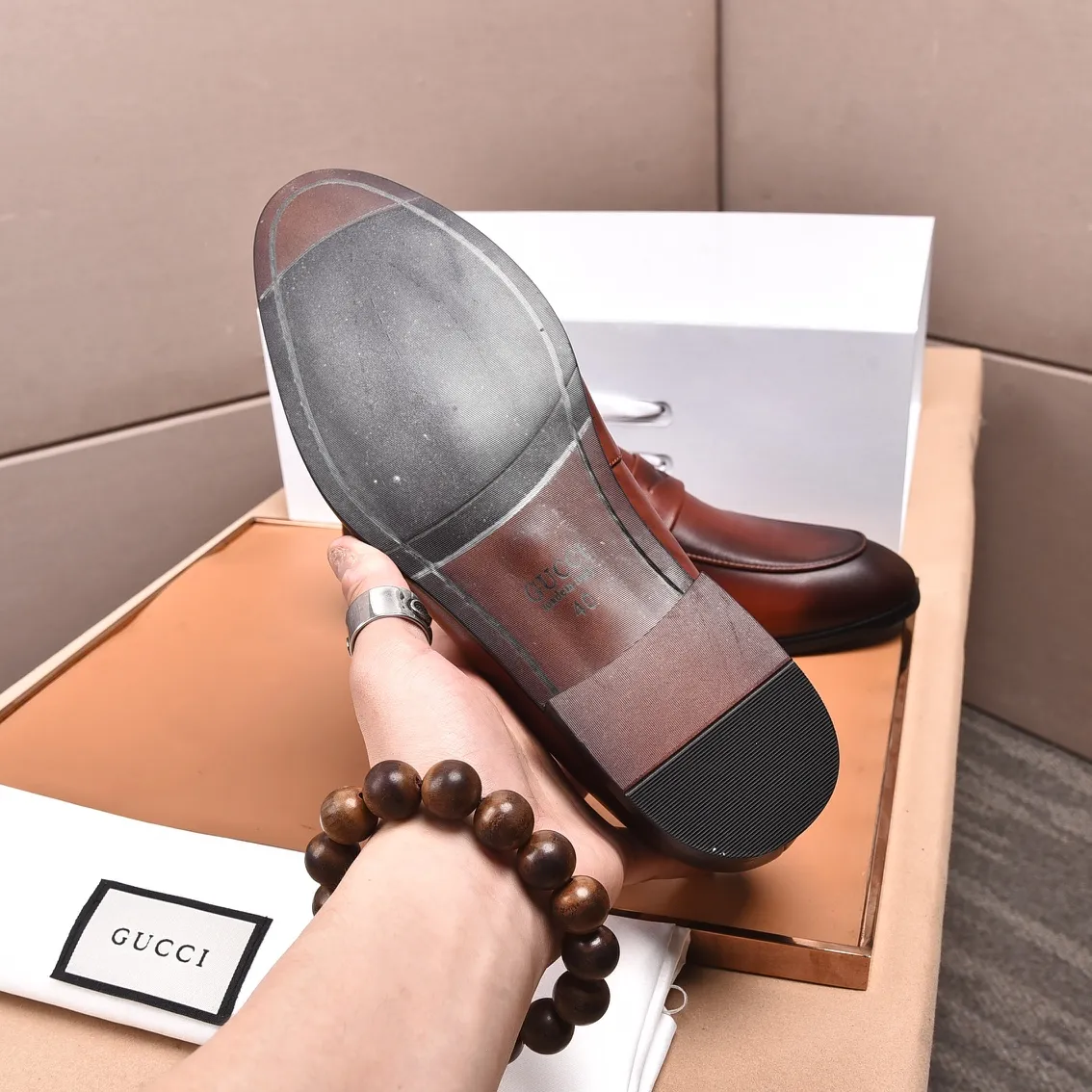 Men's shoes💰540📛📛Original (water-dyed cowhide) Gucci GUCCI official website formal shoes🌀 Italian🇮🇹imported cowhide➕top imported water-dyed cowhide lining💋Finely handmade original bottom, the real thing looks better when photographed in person Standard size 38-44
